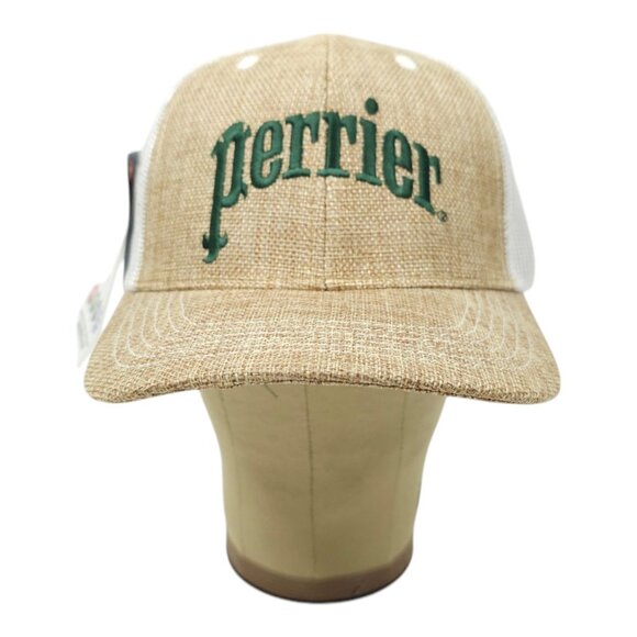 Perrier Embroidered Mesh Snapback Cap Canvas Structured Trucker Baseball Hat NEW - Picture 9 of 13